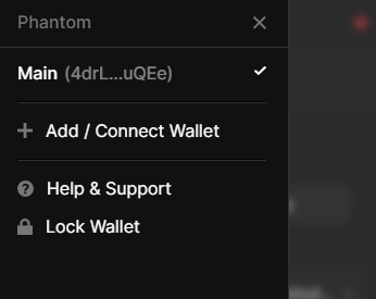 Phantom wallet